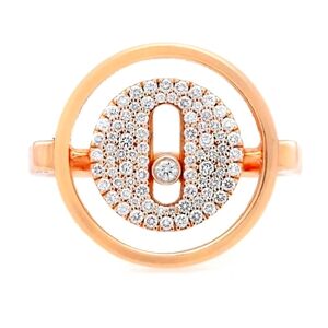 Gorgeous French Lucky Pave CZ Diamond Designer Adjustable Ring